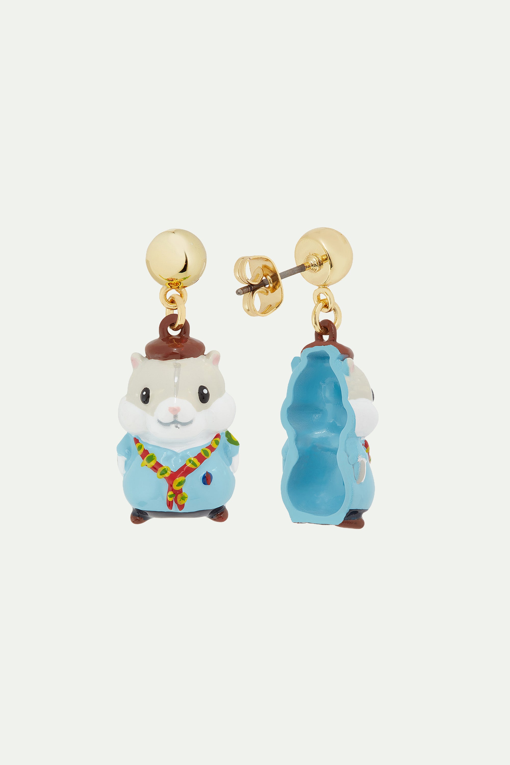 Scout hamster post earrings