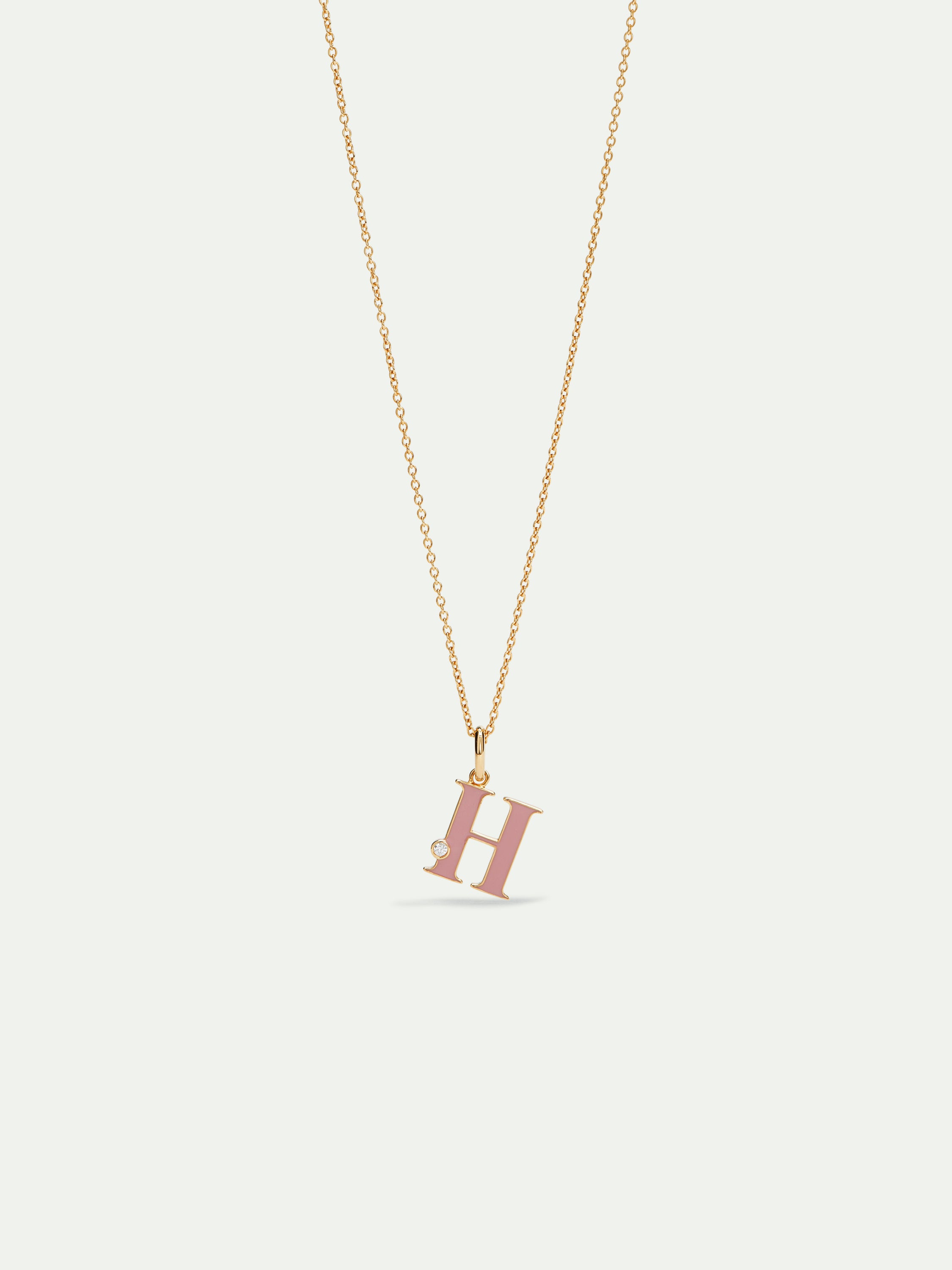 Collier pendentif lettre H