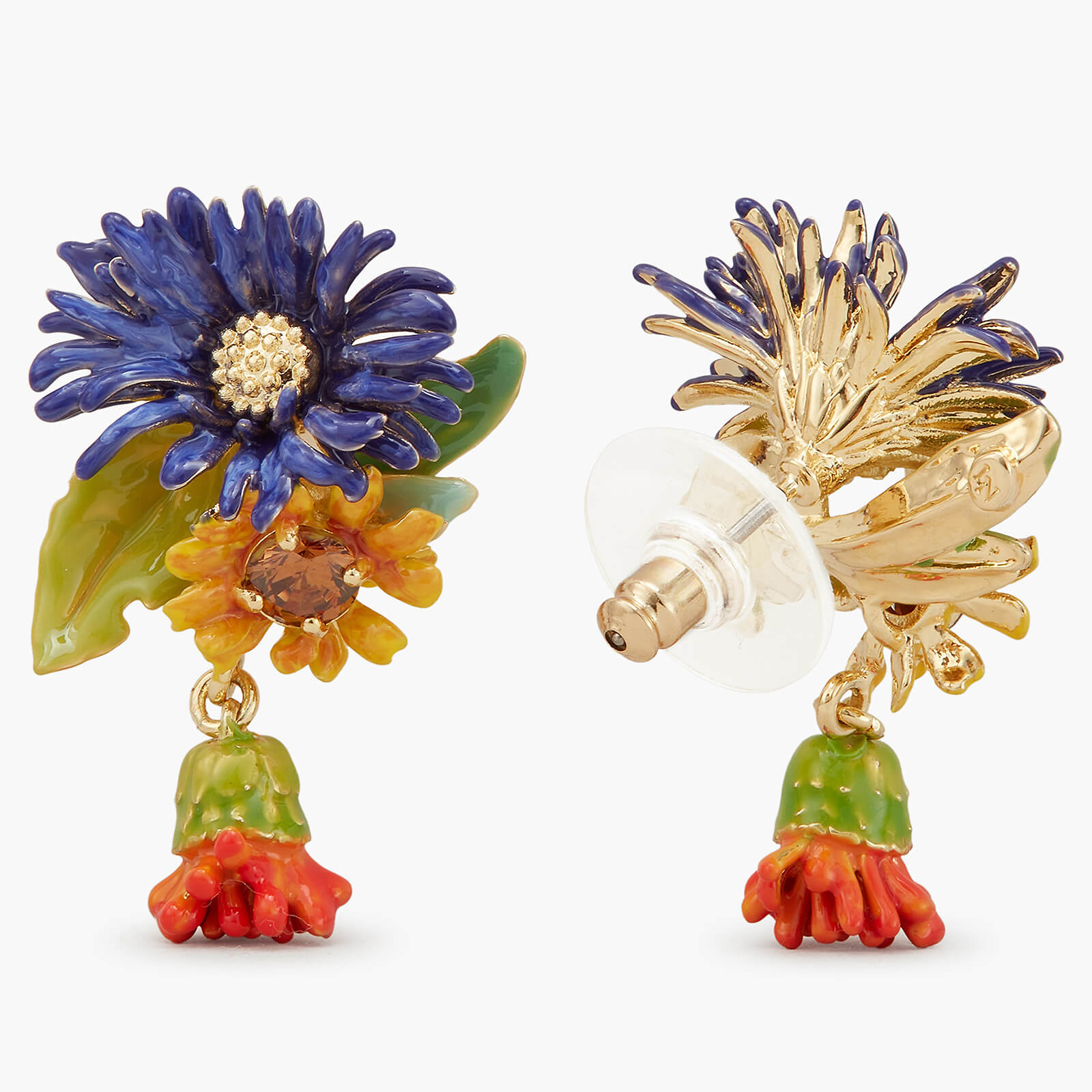 Boucles d'oreilles tiges petites fleurs sauvages