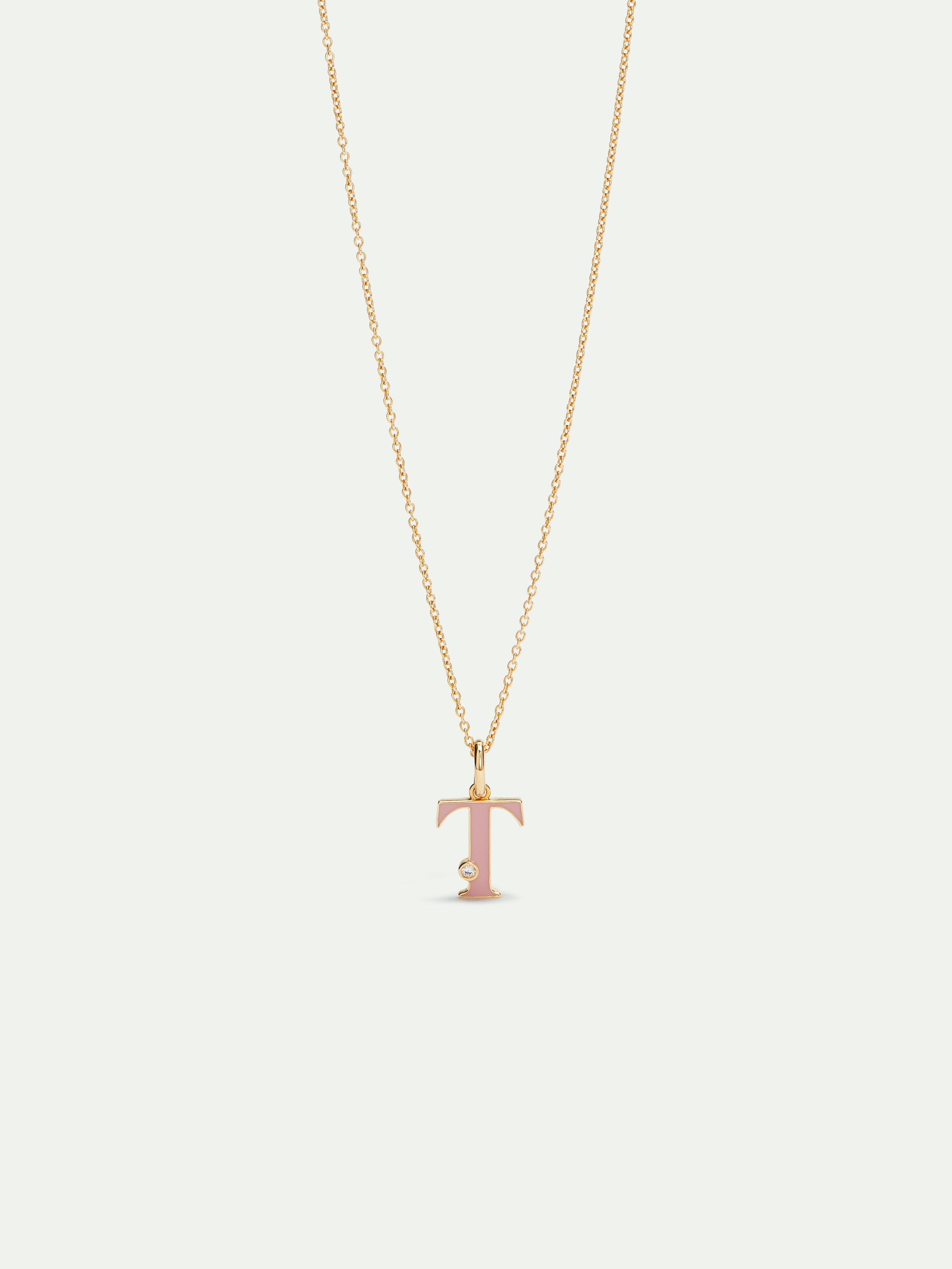 Letter T pendant necklace