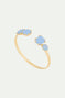 Sky blue Diamantine 4 stone bangle bracelet