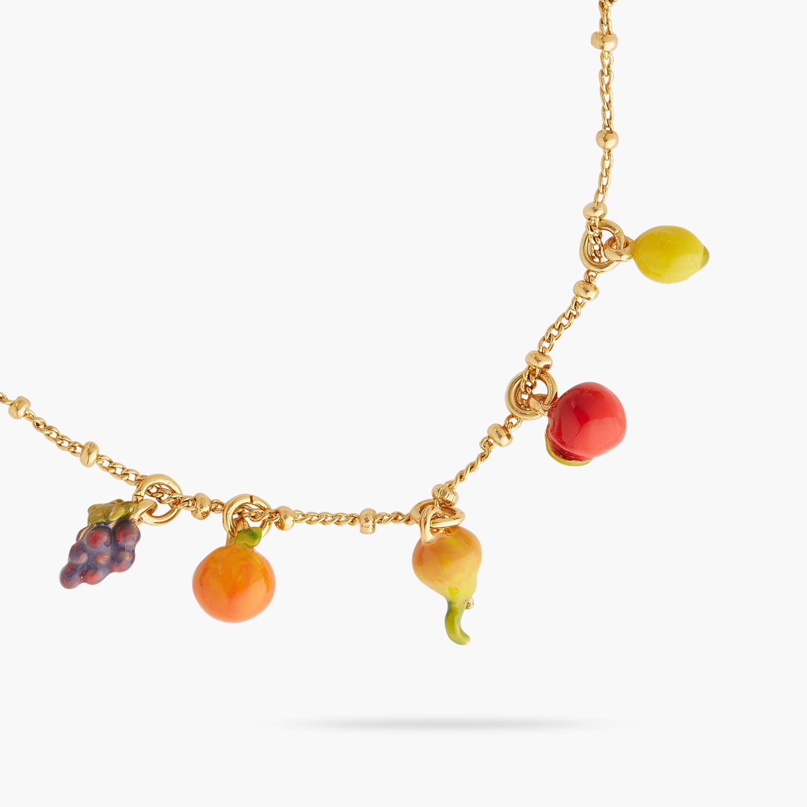 Grapes and fruit fine bracelet