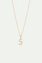 Collier pendentif lettre S