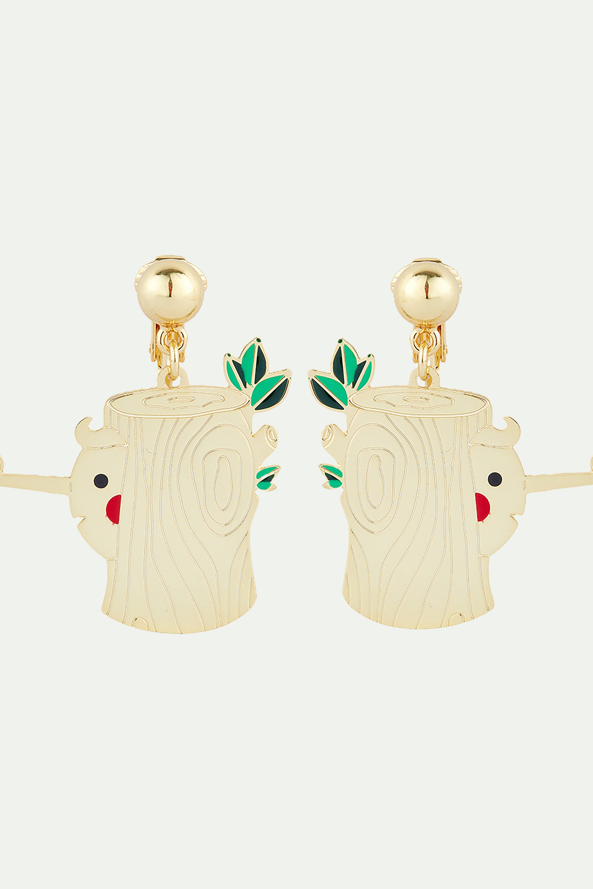 Log And Pinocchio post earrings