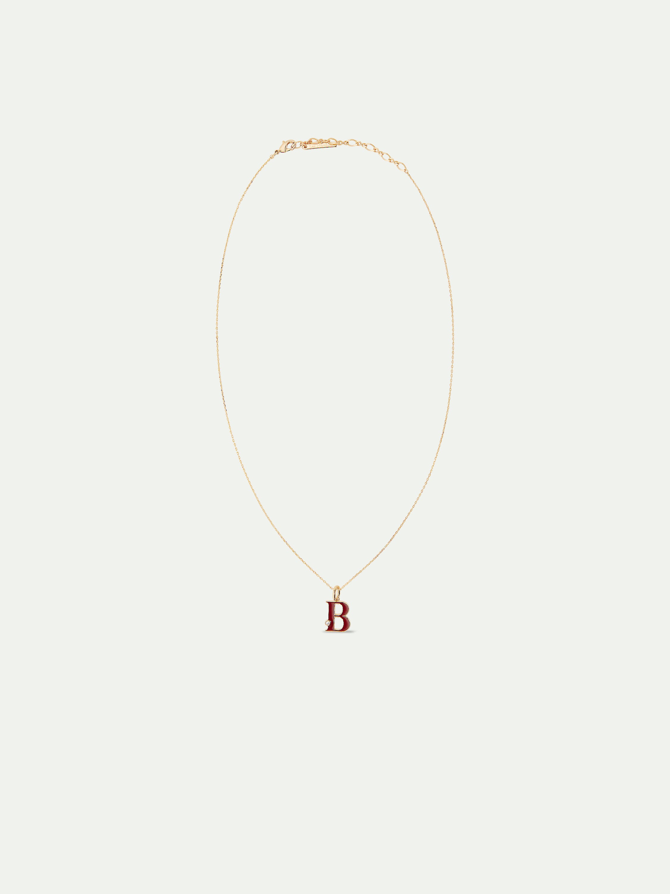 Collier pendentif lettre B