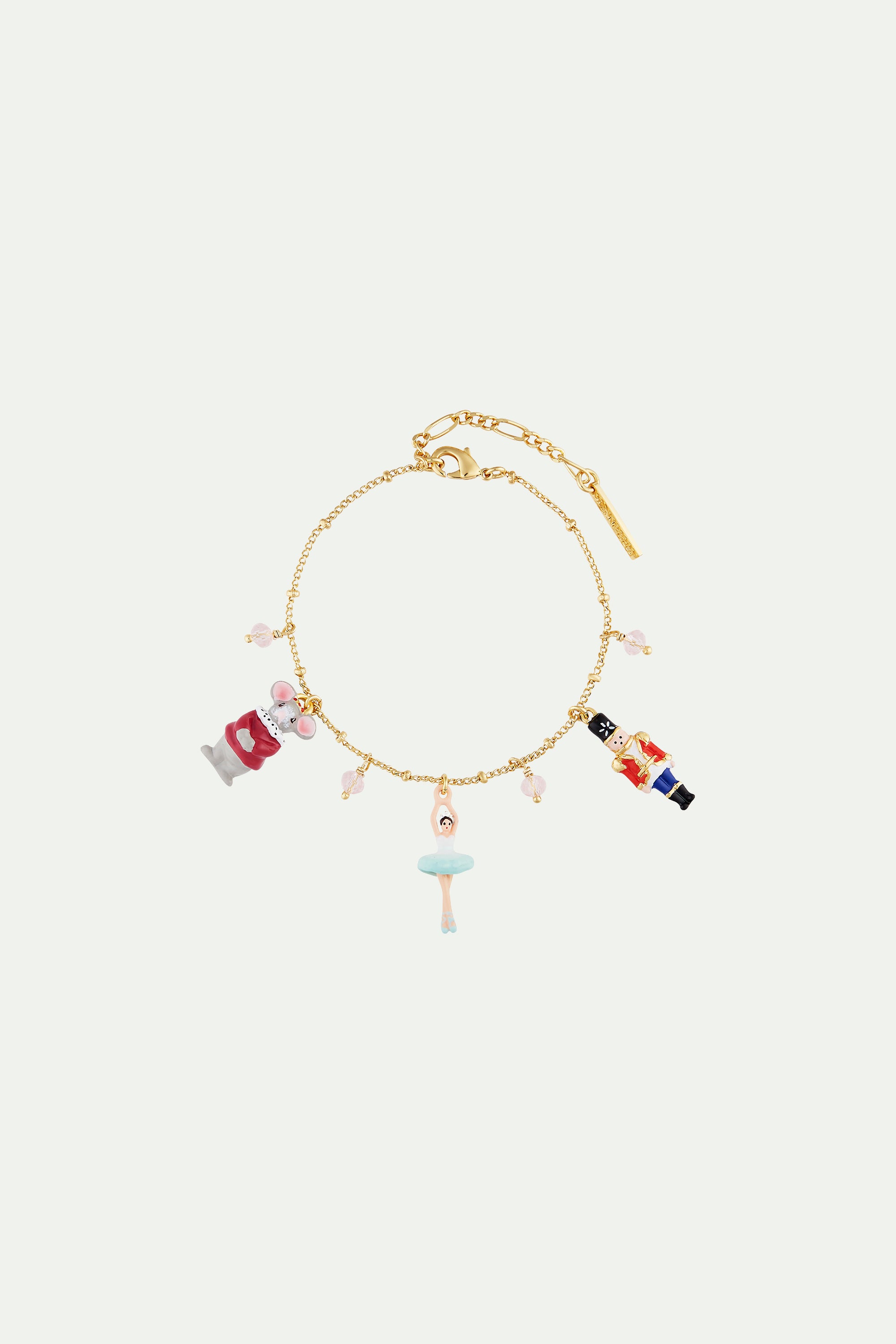 Bracelet charm's roi des souris, ballerine et casse-noisette