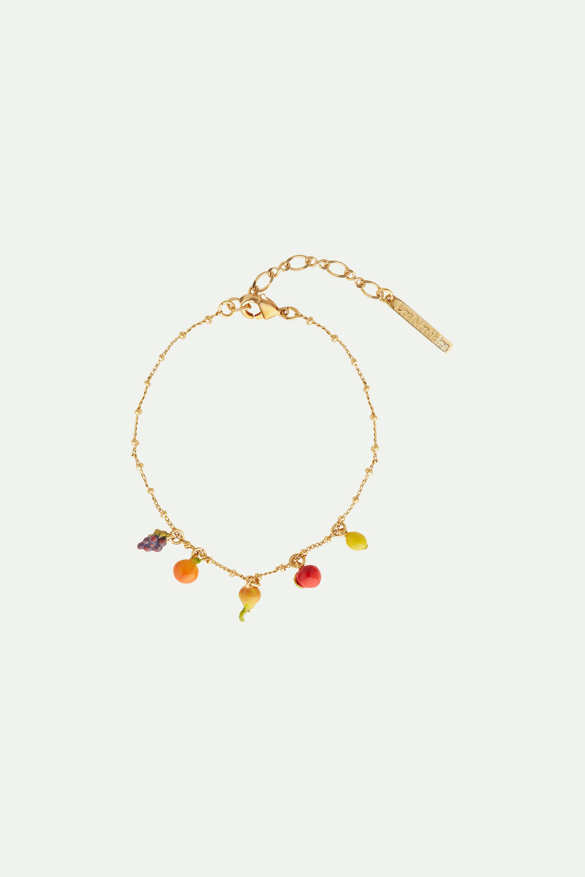 Pulsera fina Racimo de Uva y Frutas