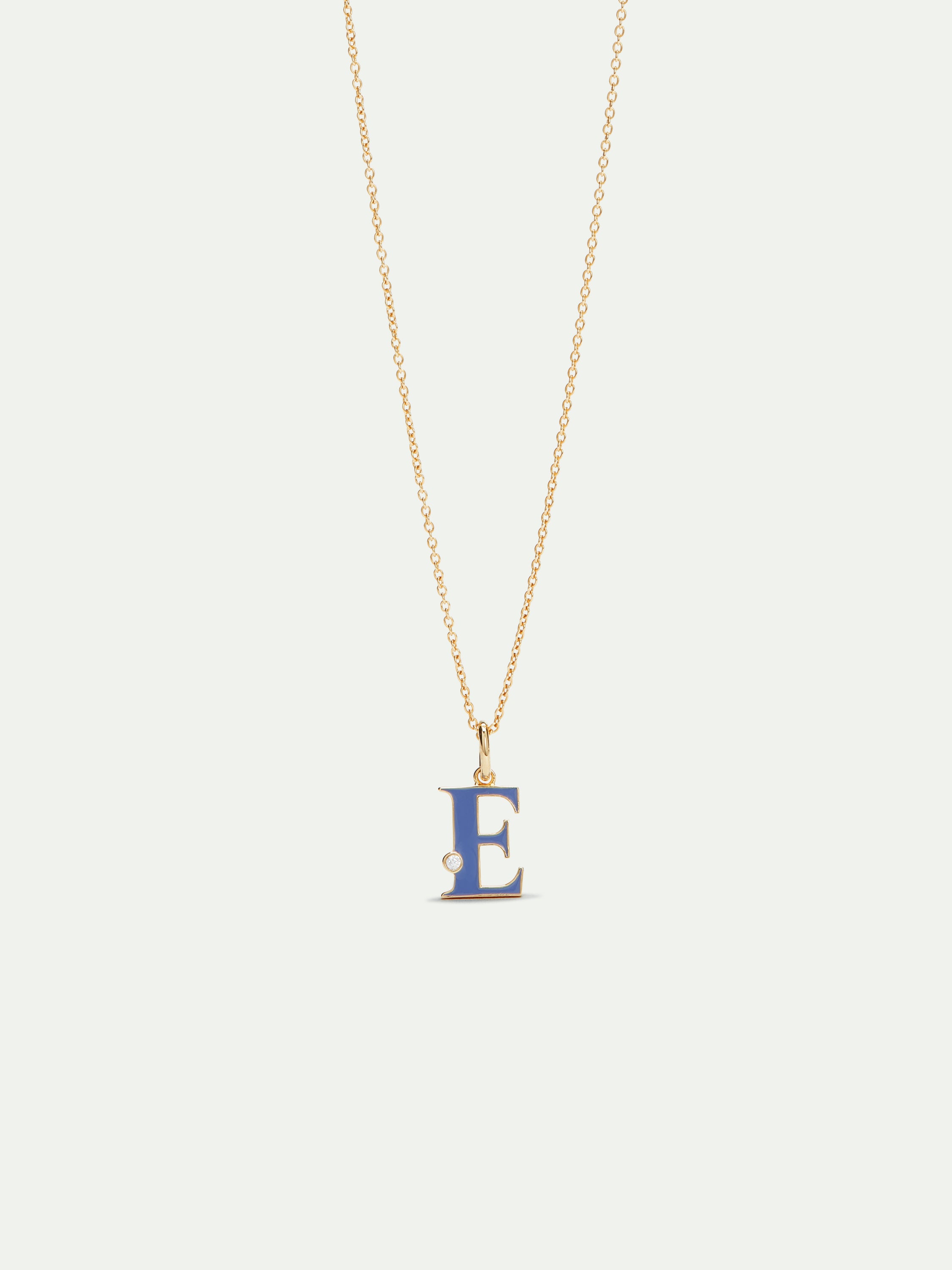 Letter E pendant necklace