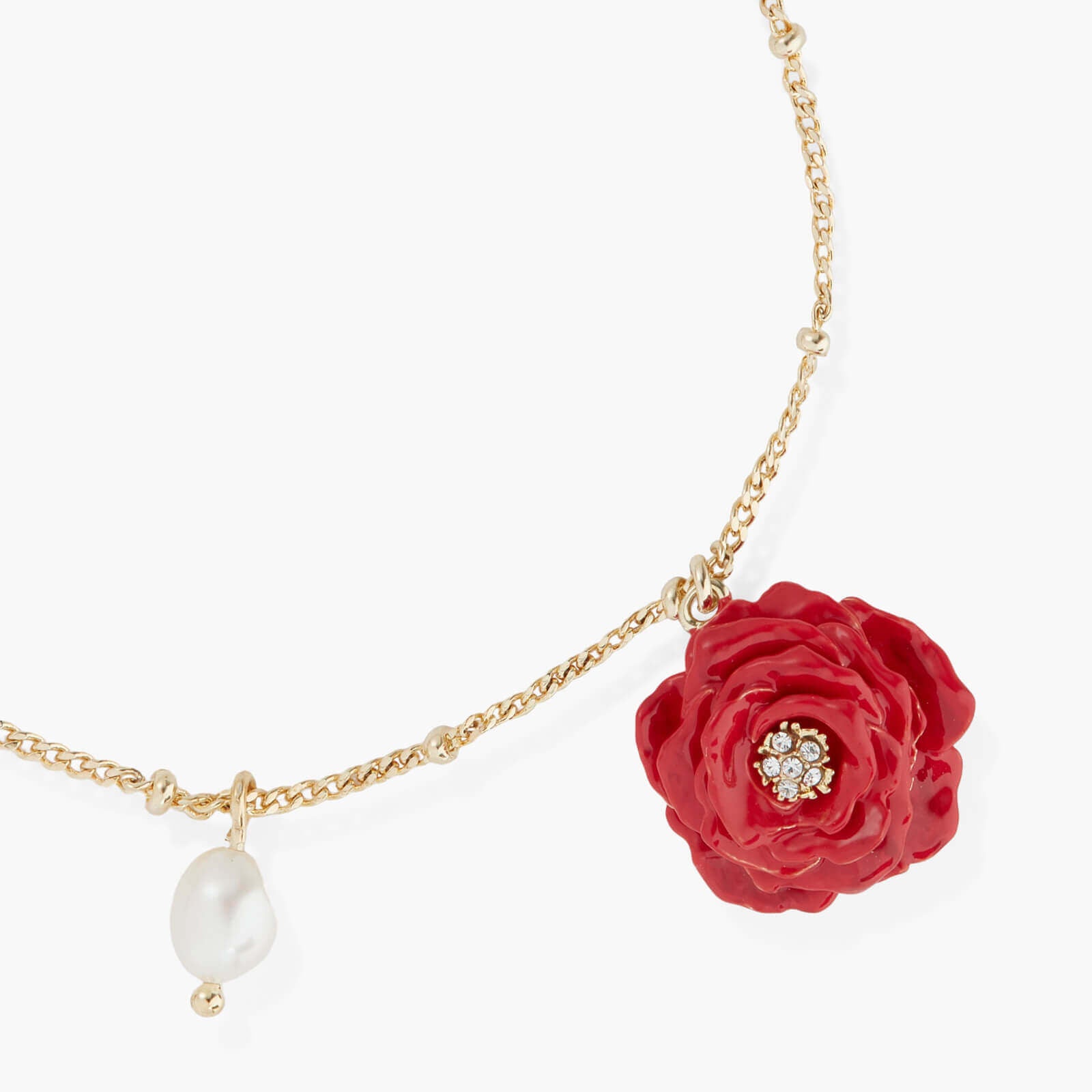 Bracelet Fin Rose Rouge