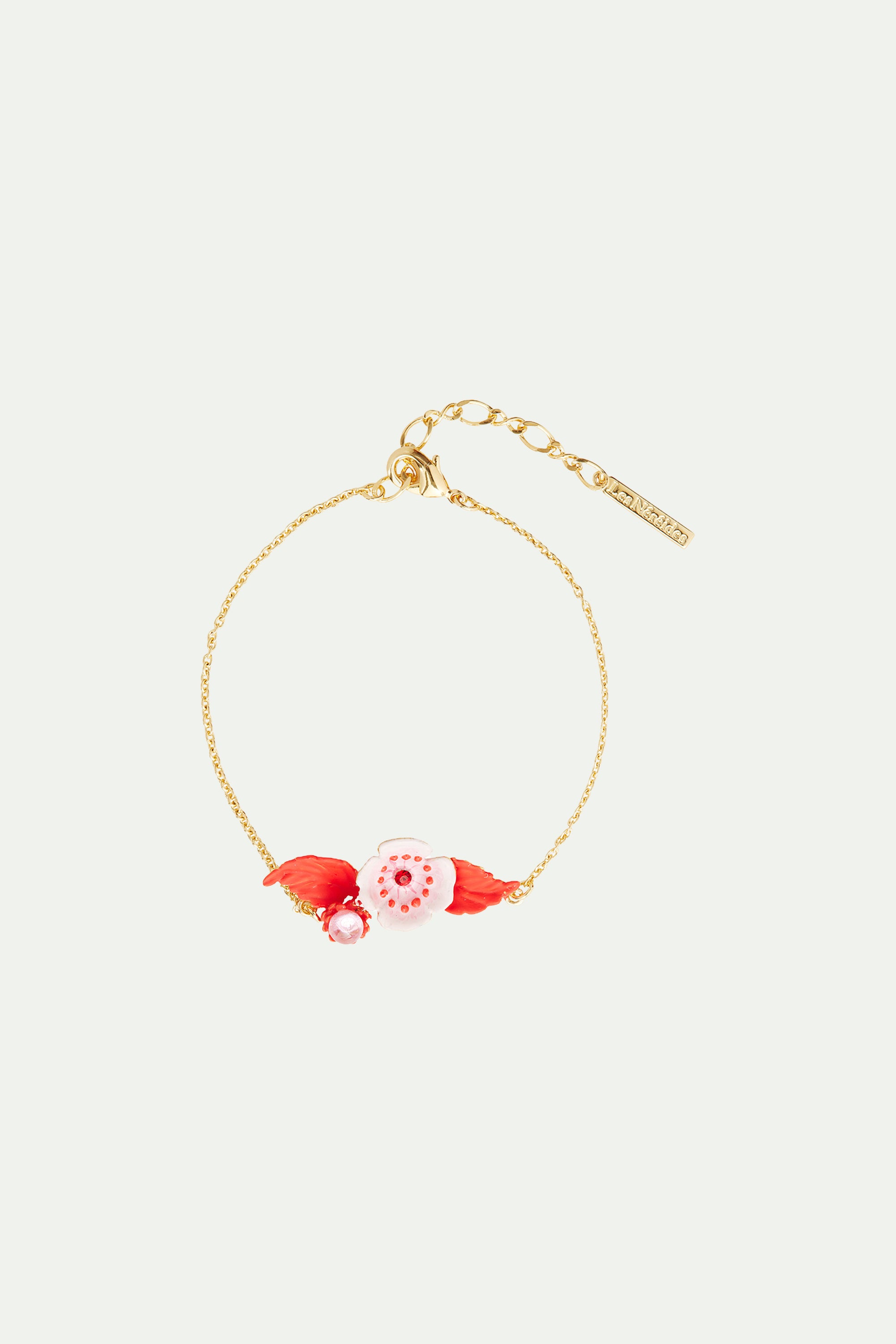 Pulsera fina Anémona y Cristal