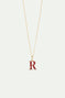 Collier pendentif lettre R