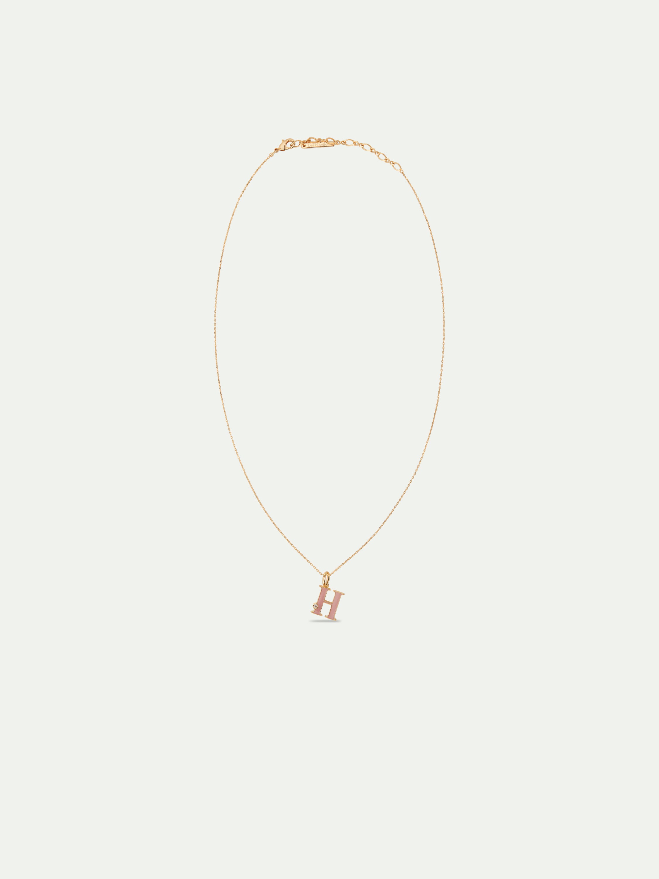 Collier pendentif lettre H