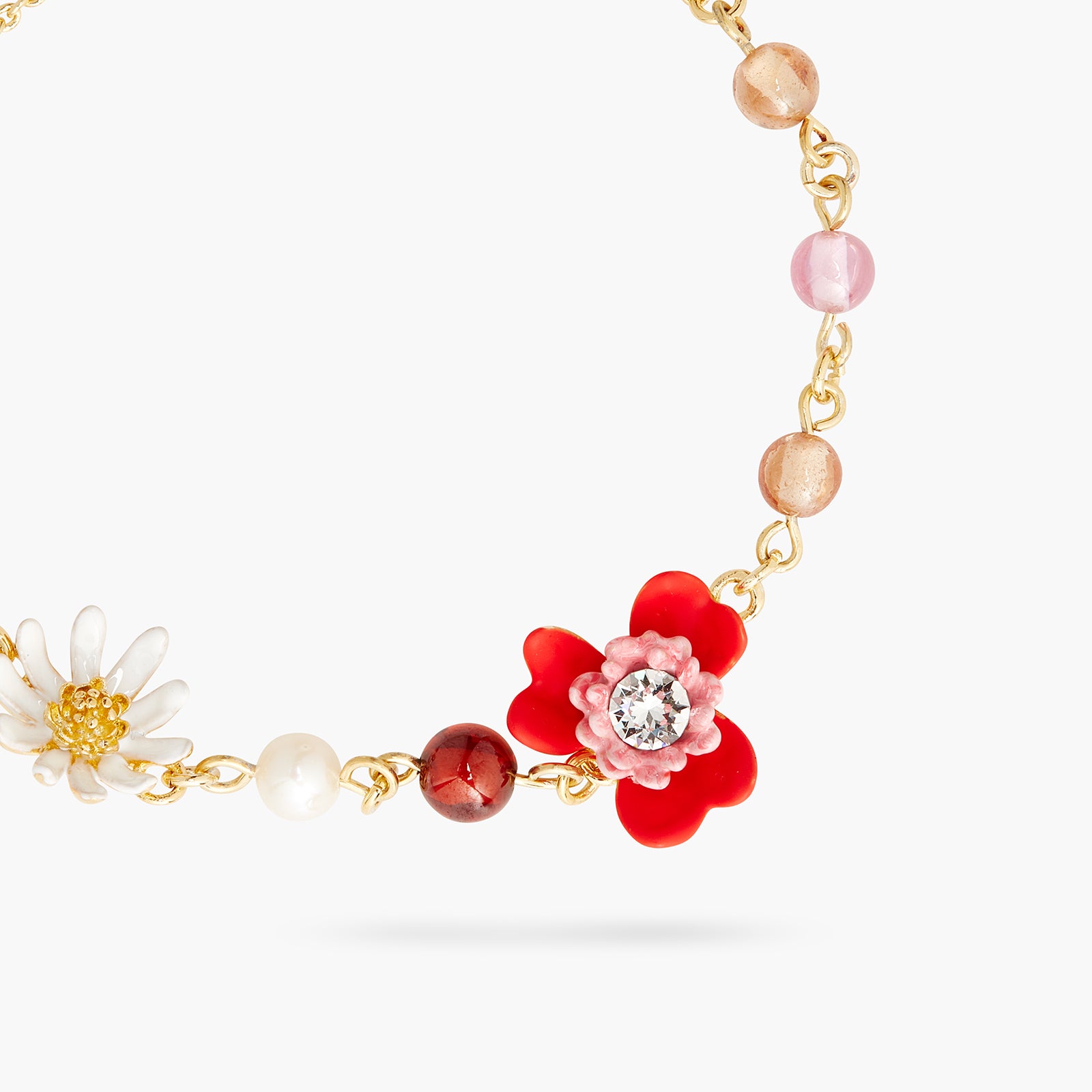 Pulsera fina Anémona y Gerbera