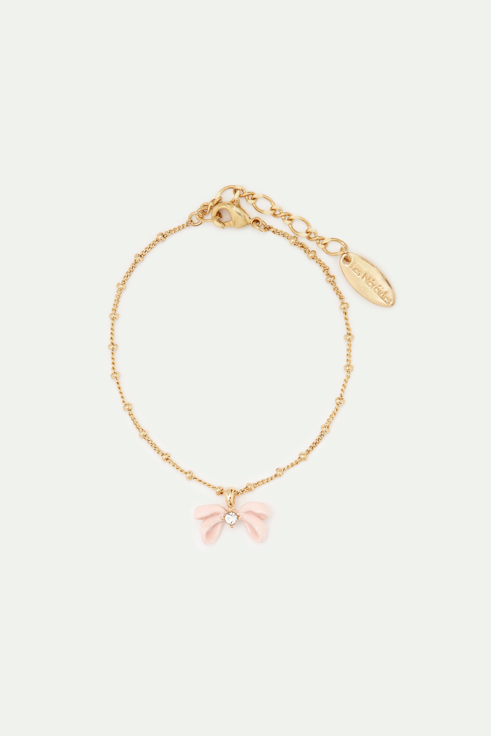 Pink ribbon pendant bracelet