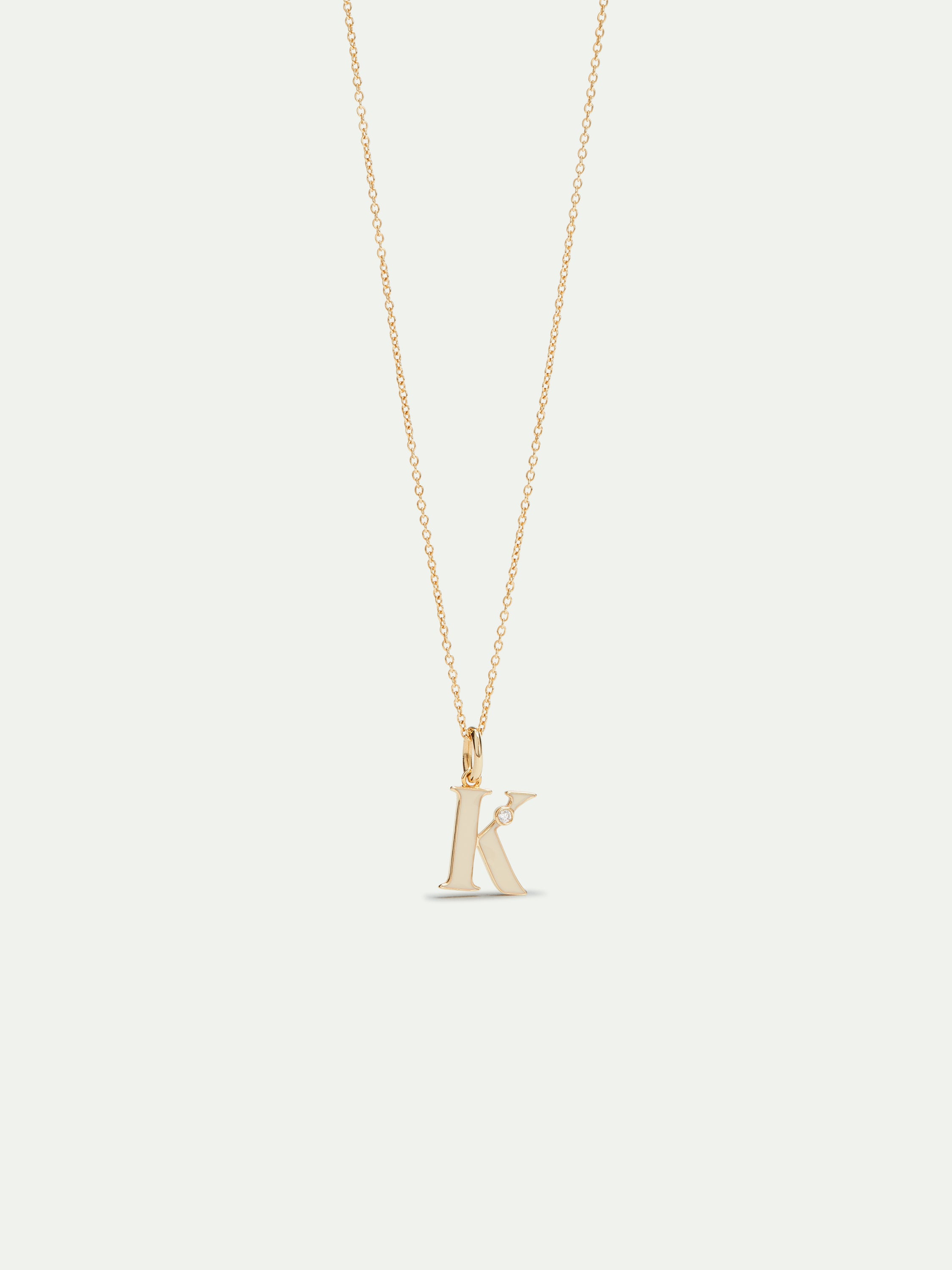 Letter K pendant necklace