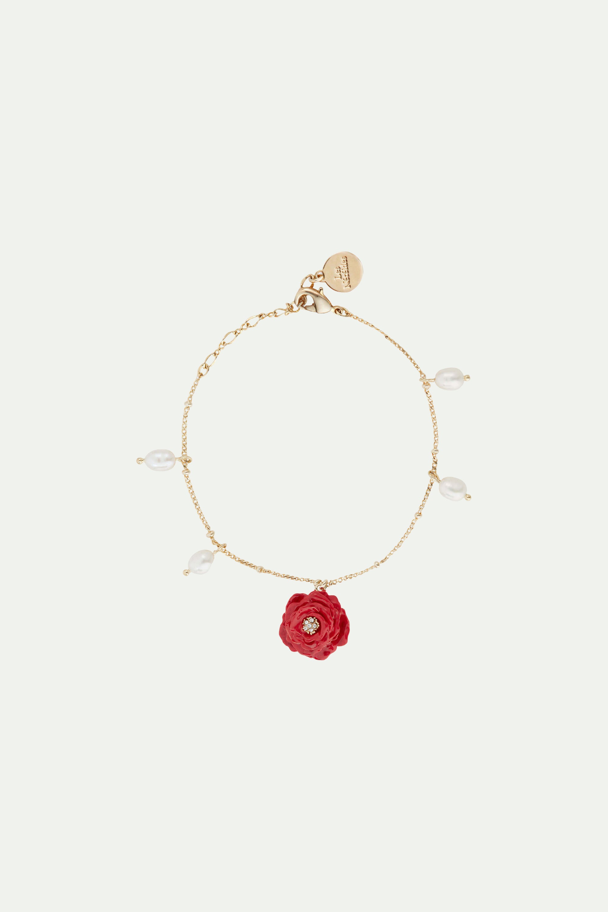 Pulsera Fina Rosa Roja