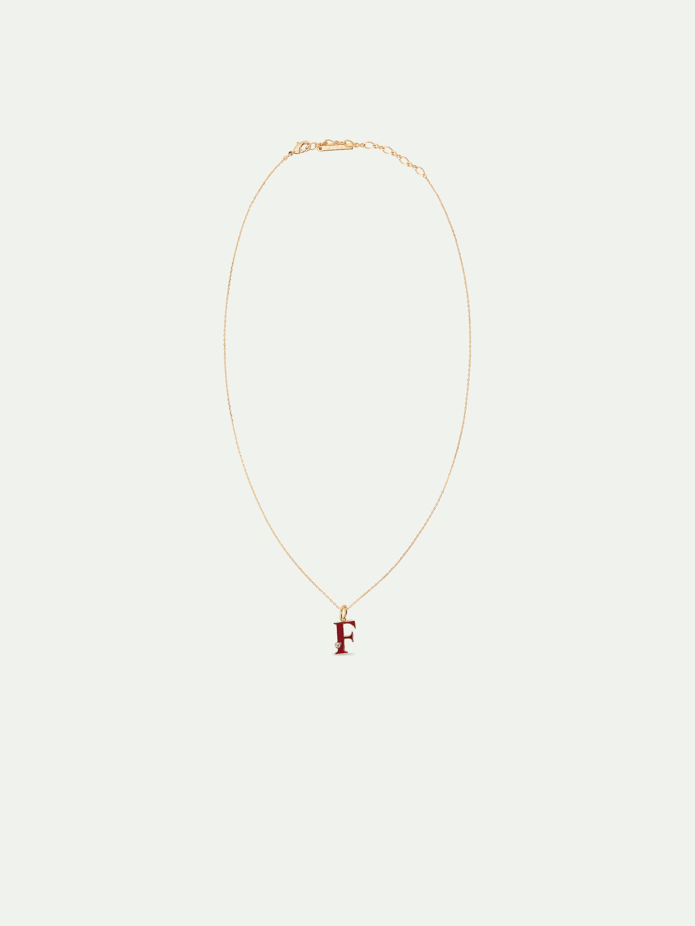 Collier pendentif lettre F