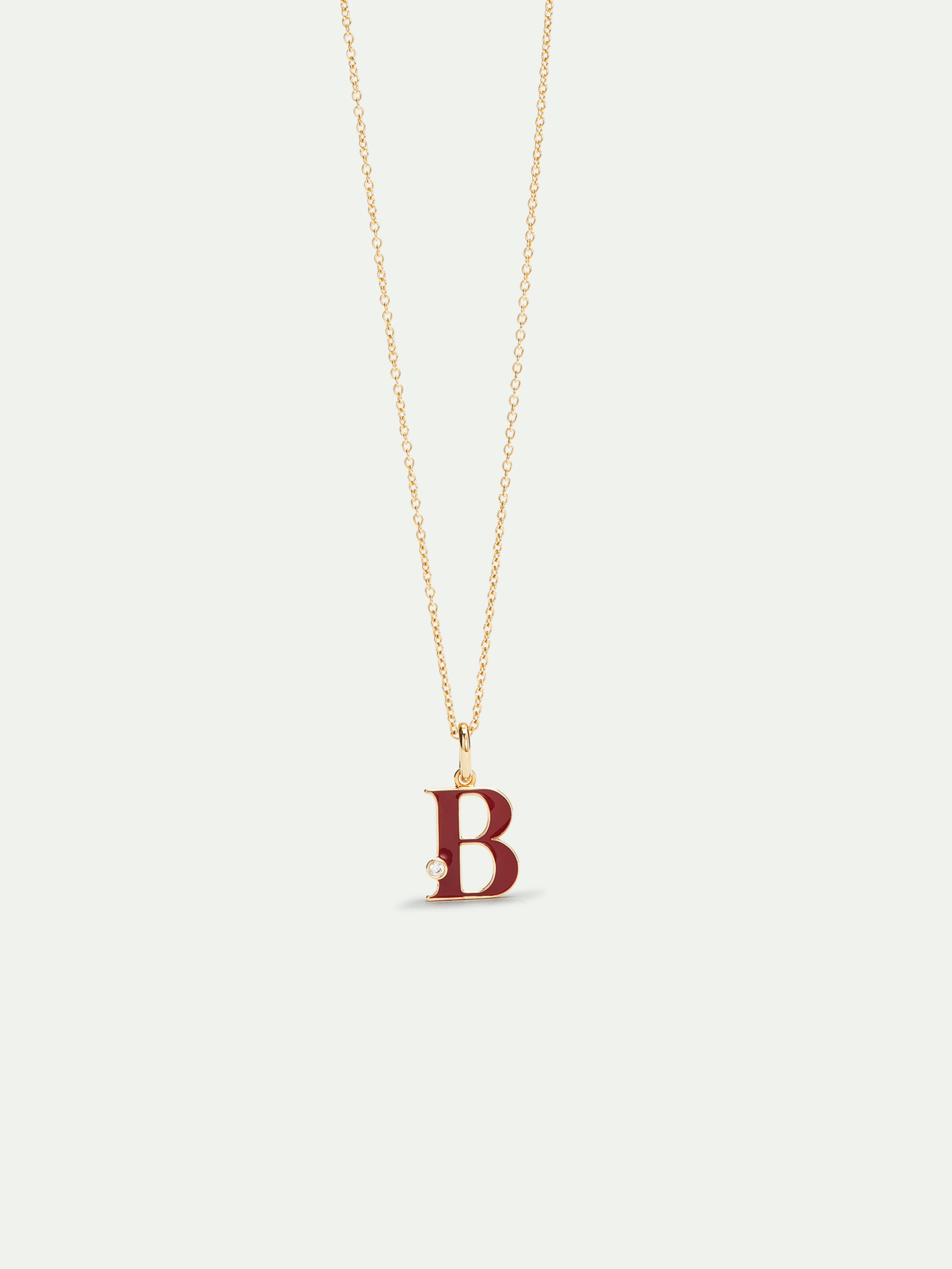 Collier pendentif lettre B
