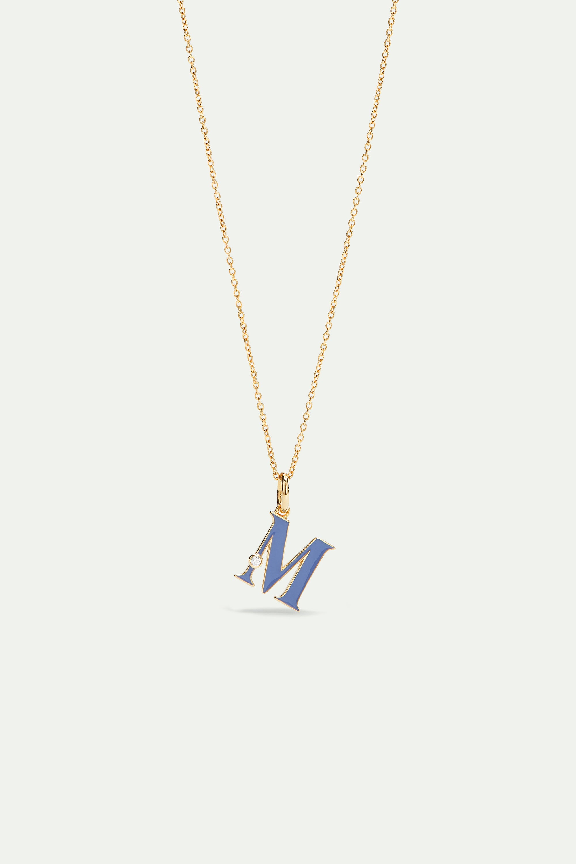 Letter M pendant necklace