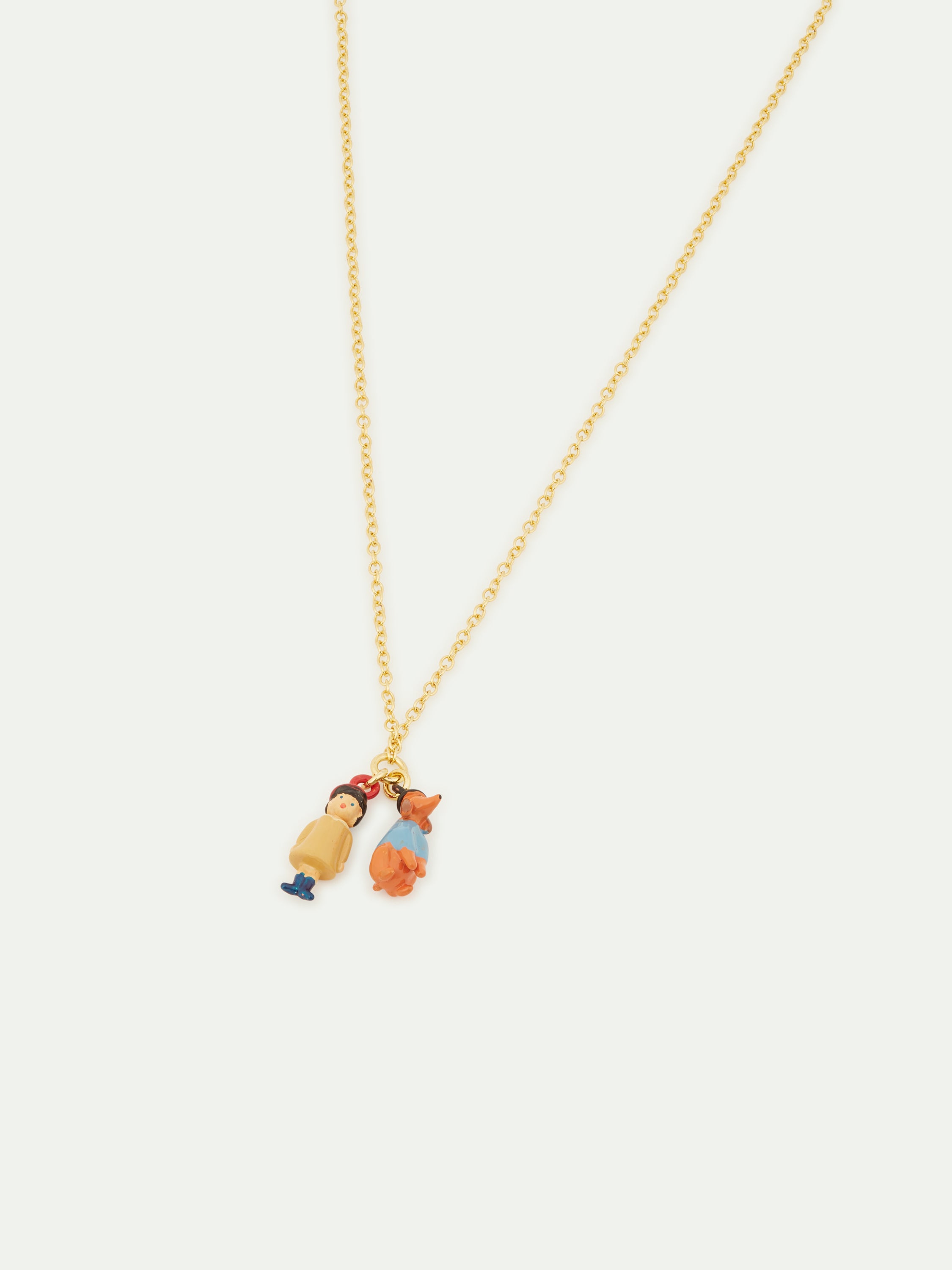 Horse, heart and teddy bear thin necklace