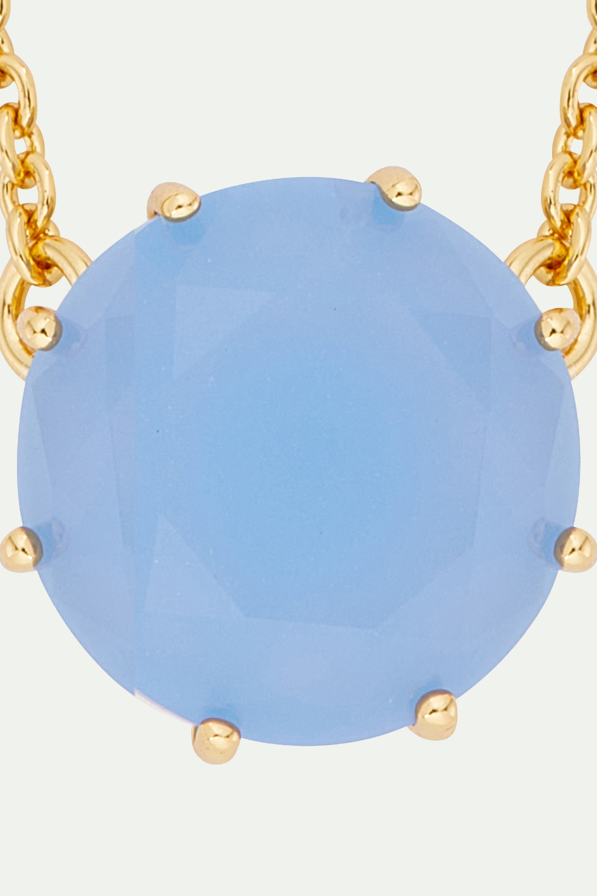 Collier pendentif rond La Diamantine bleu ciel