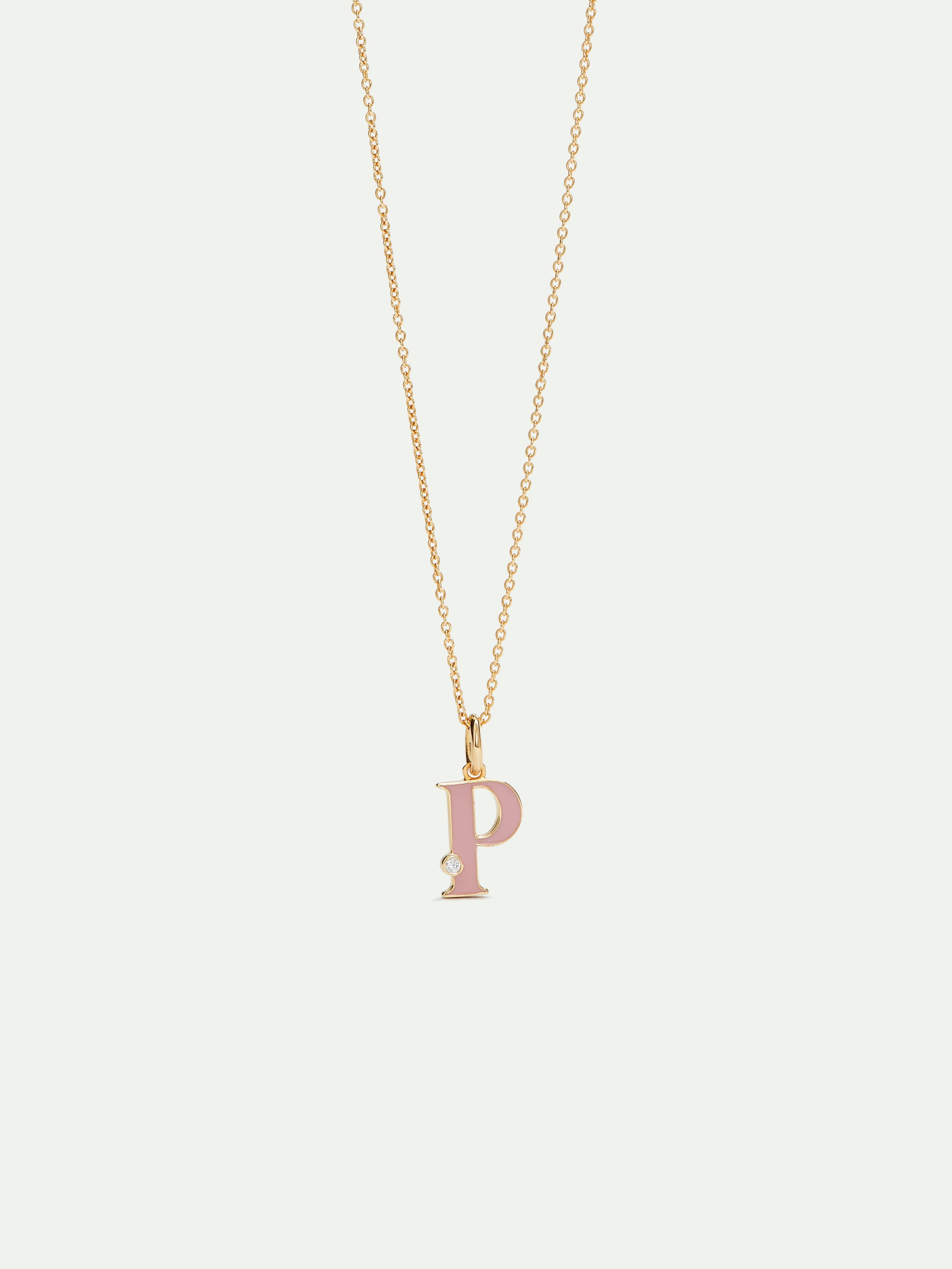 Collier pendentif lettre P