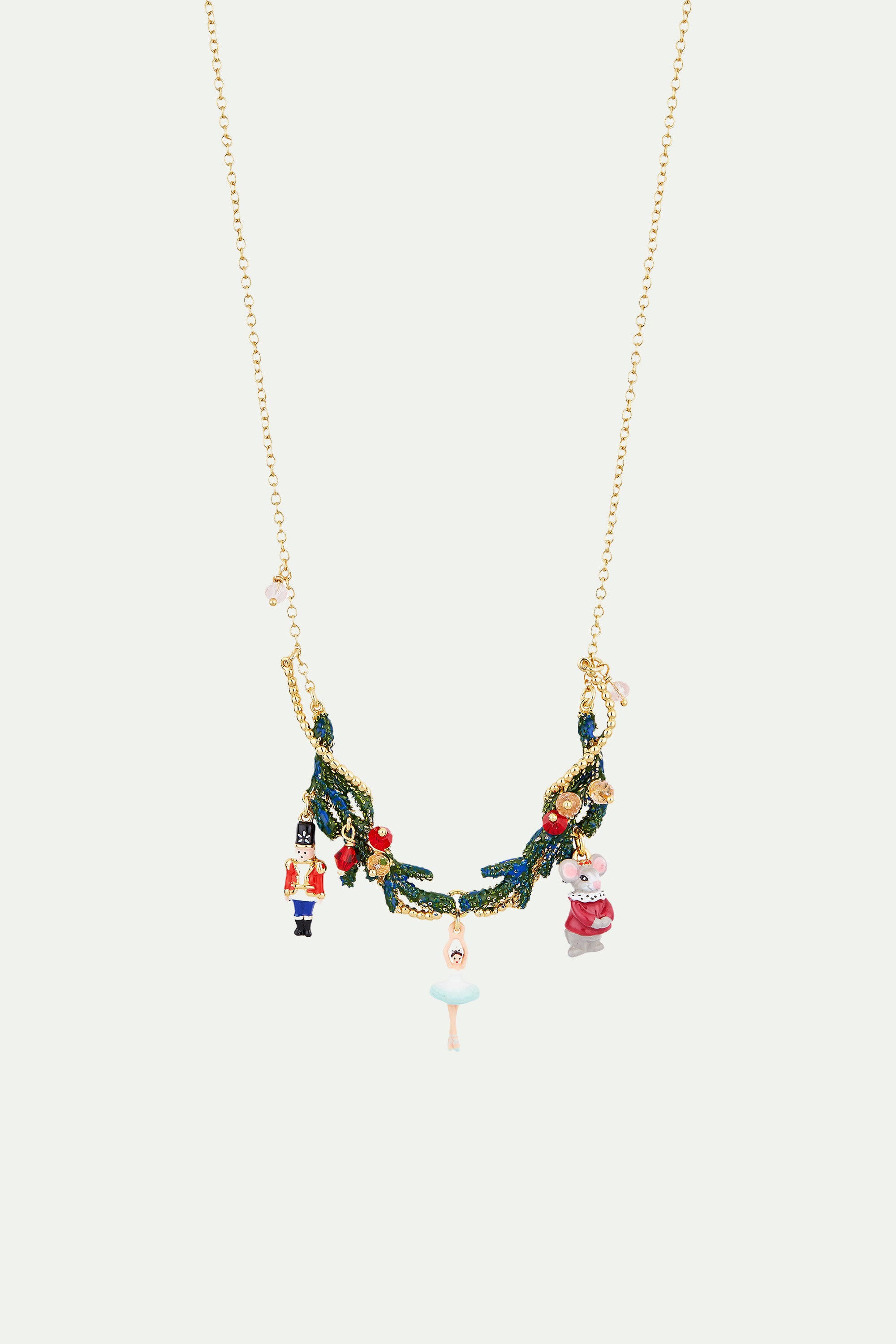 Collier plastron casse-noisette, ballerine et roi des souris