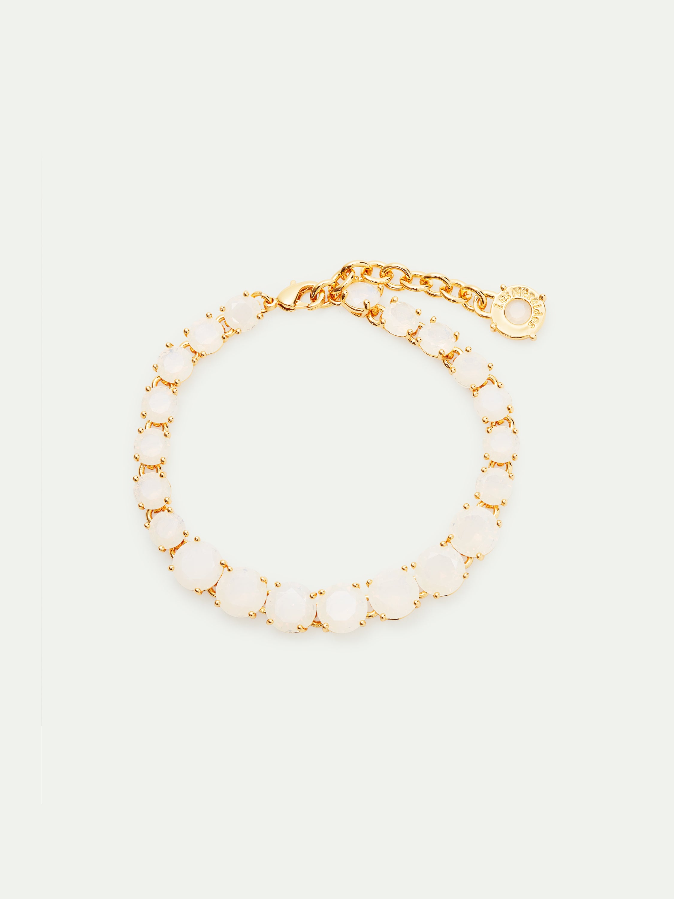 Bracelet luxe rang de pierres La Diamantine blanc opalescent