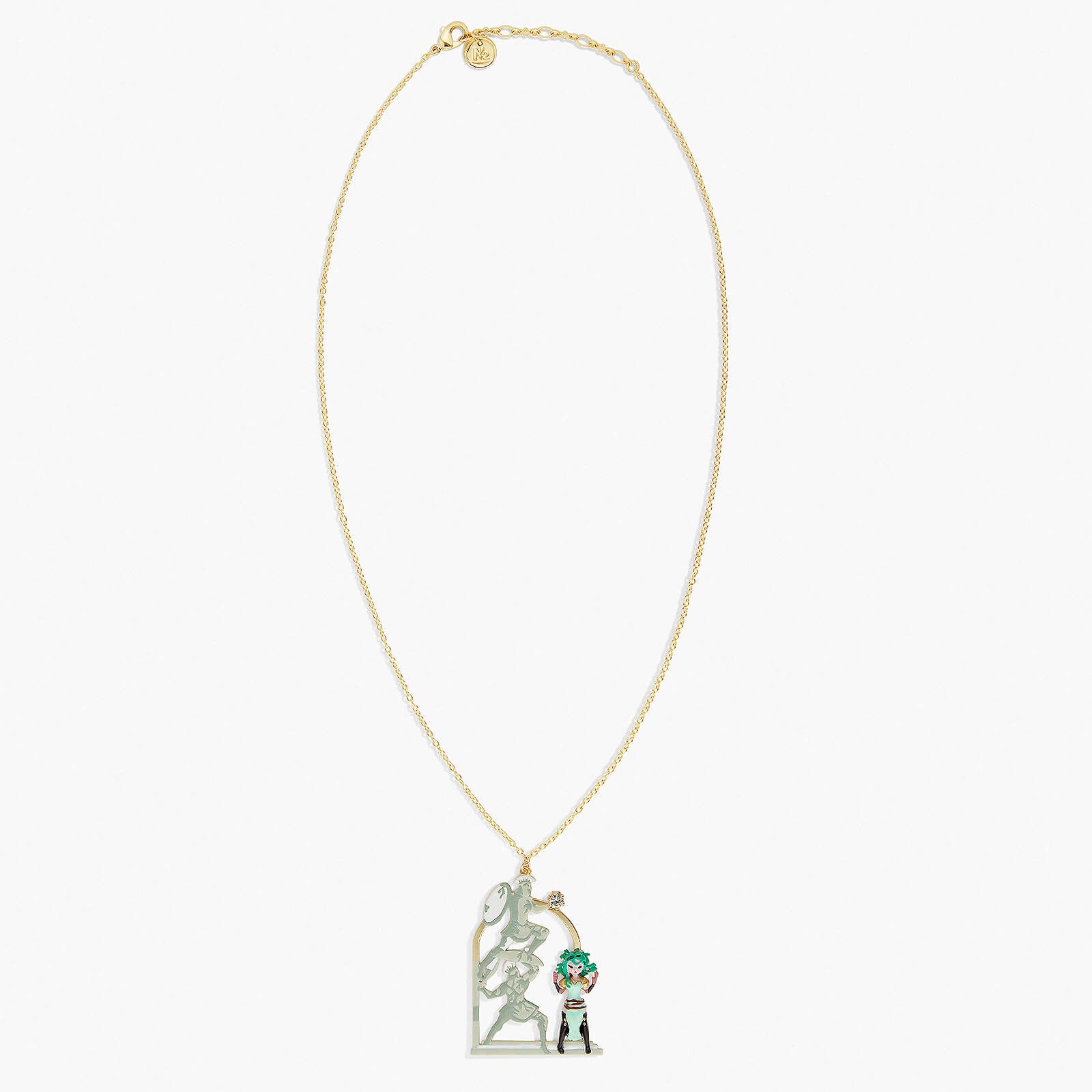 Collier pendentif Méduse et Guerriers Grecs