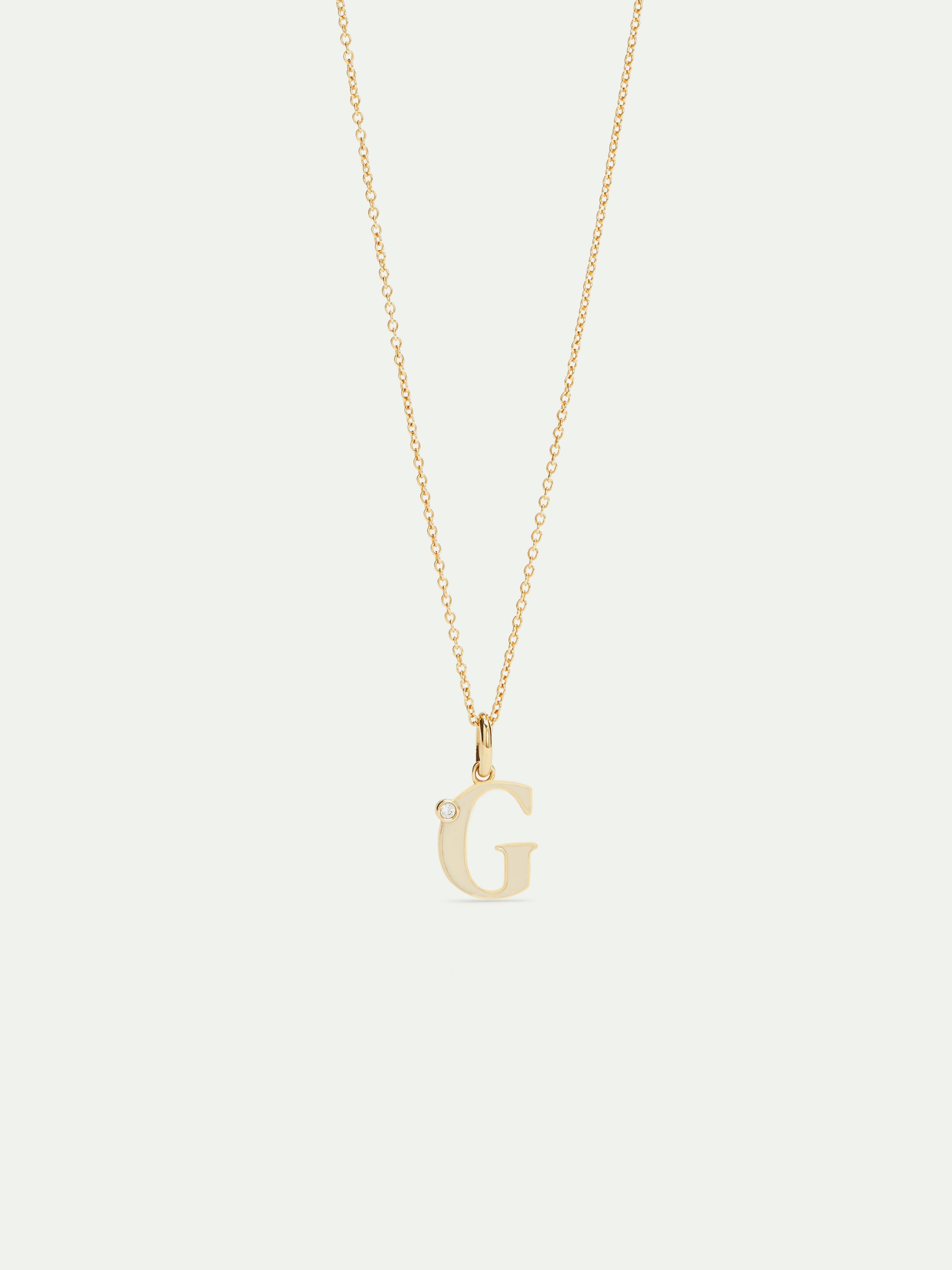 Collier pendentif lettre G