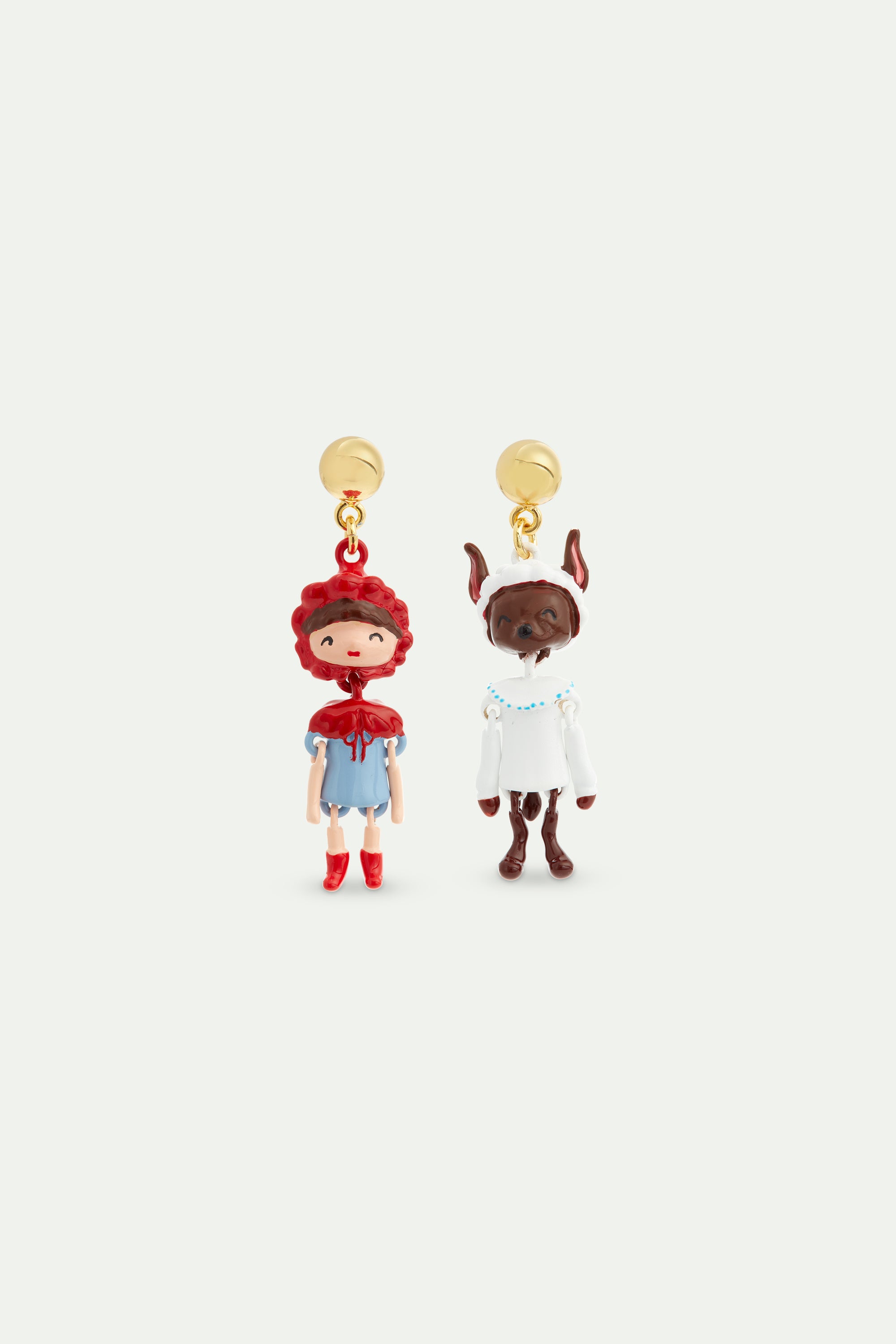 Boucles d'oreilles Le Petit Chaperon rouge et le Loup