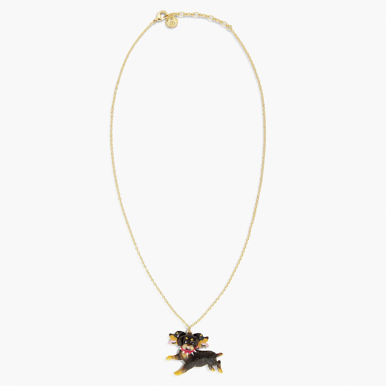 Greek mythology three-headed dog long necklace