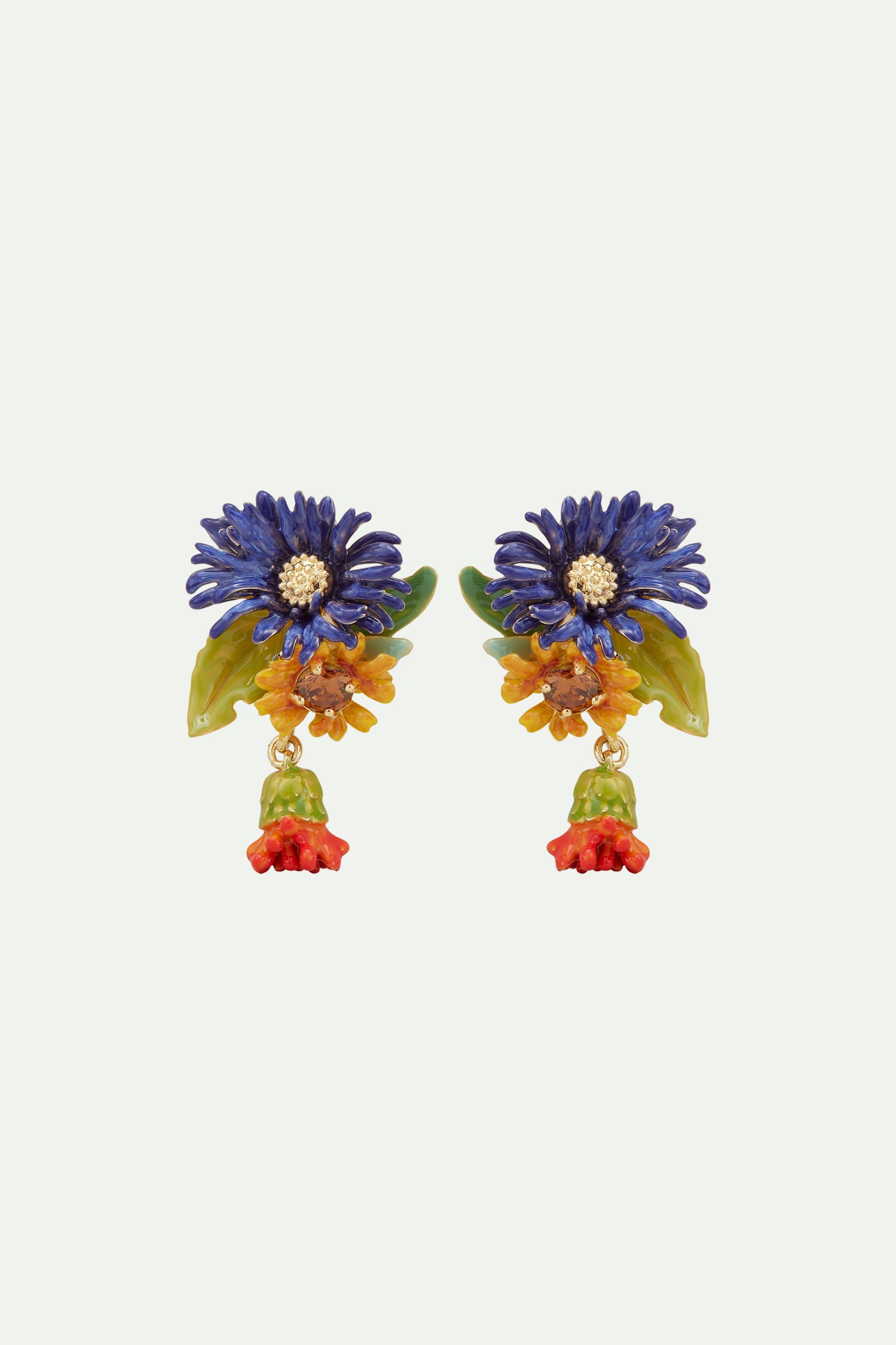 Boucles d'oreilles tiges petites fleurs sauvages