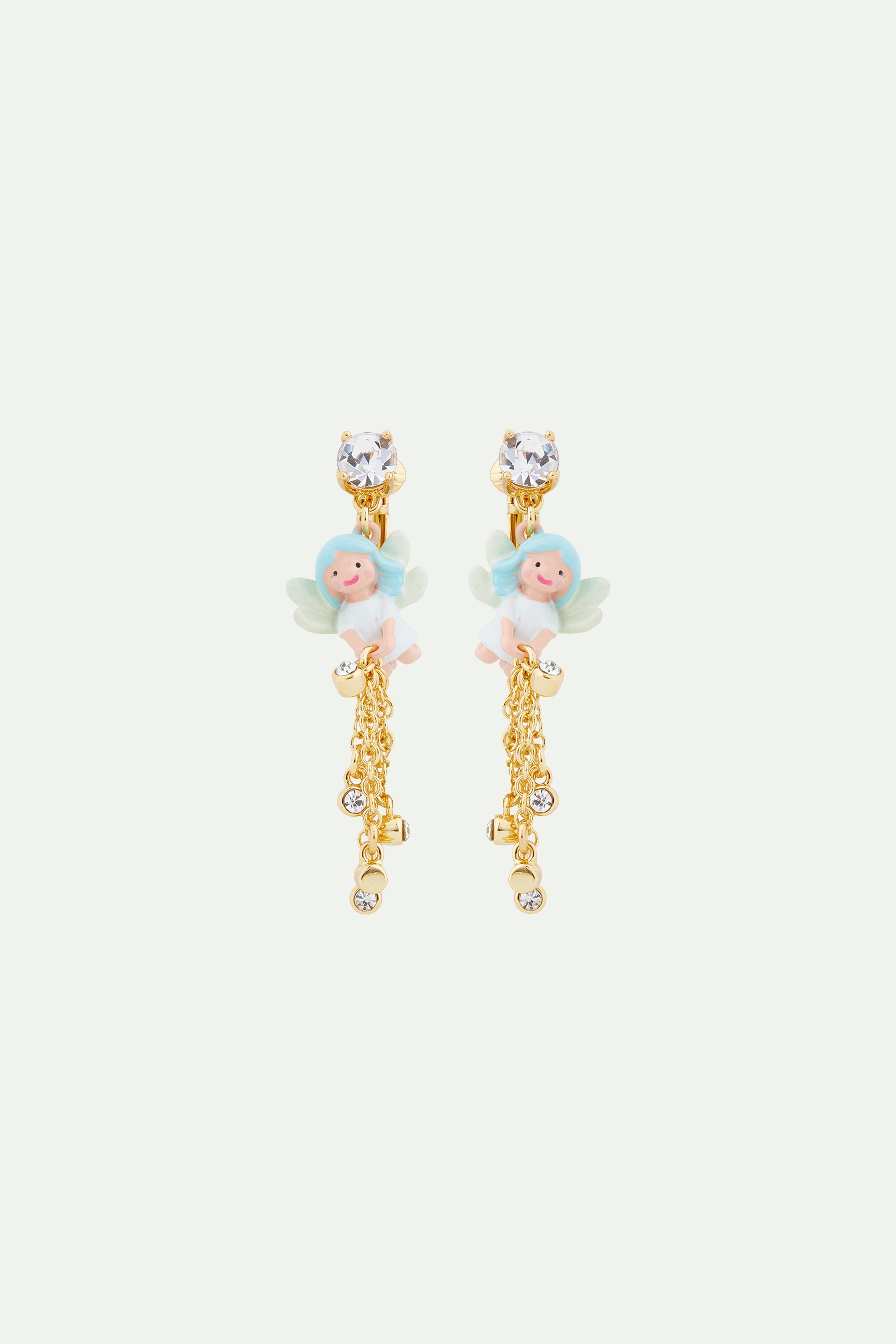 Blue fairy post earrings