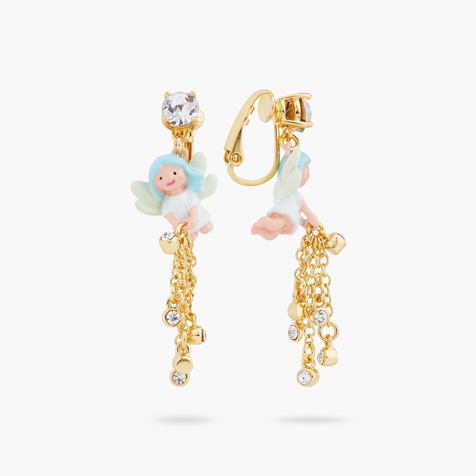 Blue fairy post earrings