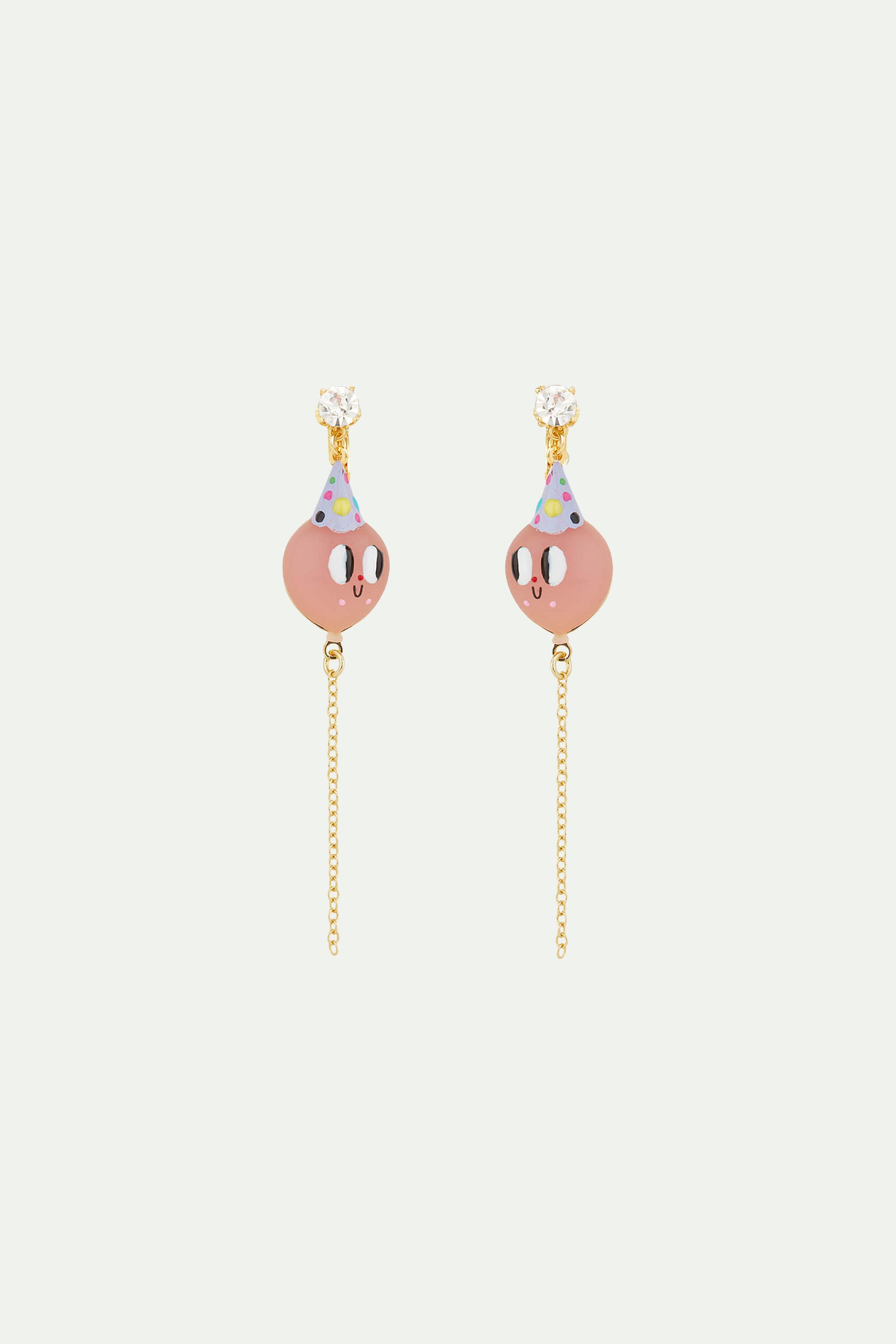 Boucles d'Oreilles Tiges Ballon Rose