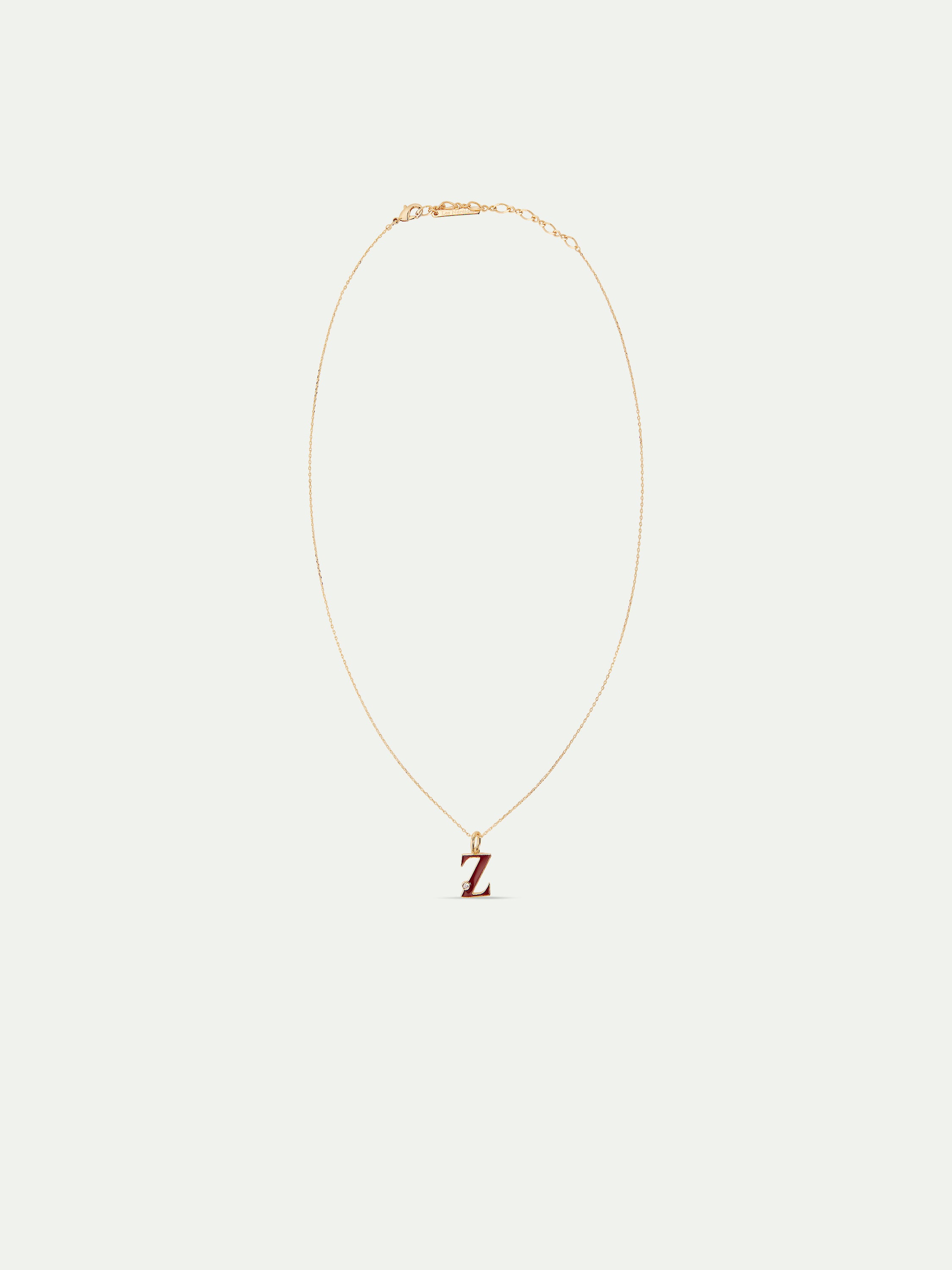 Collier pendentif lettre Z