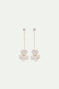 White Iris pendant clip-on earrings